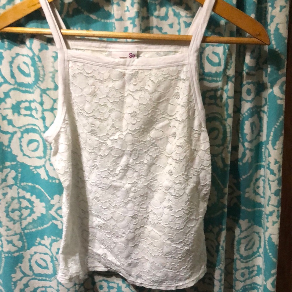 SO White Lace Crop Top